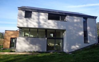 maison blanche moderne - réalisation Elma Constructions
